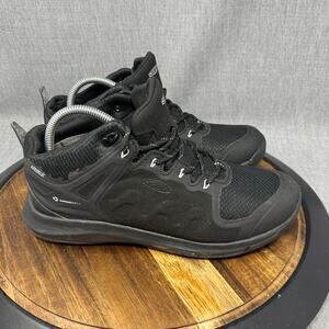 KEEN Explore Mid Women's 10.5 Outdoor Waterproof Hiking Boots 1021646 Black